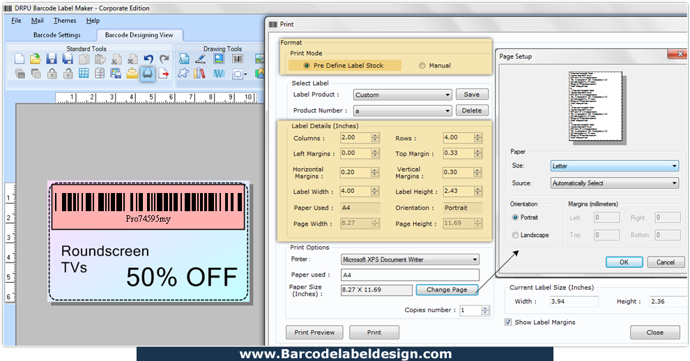 Barcode Label Design Software Corporate Edition screenshots to