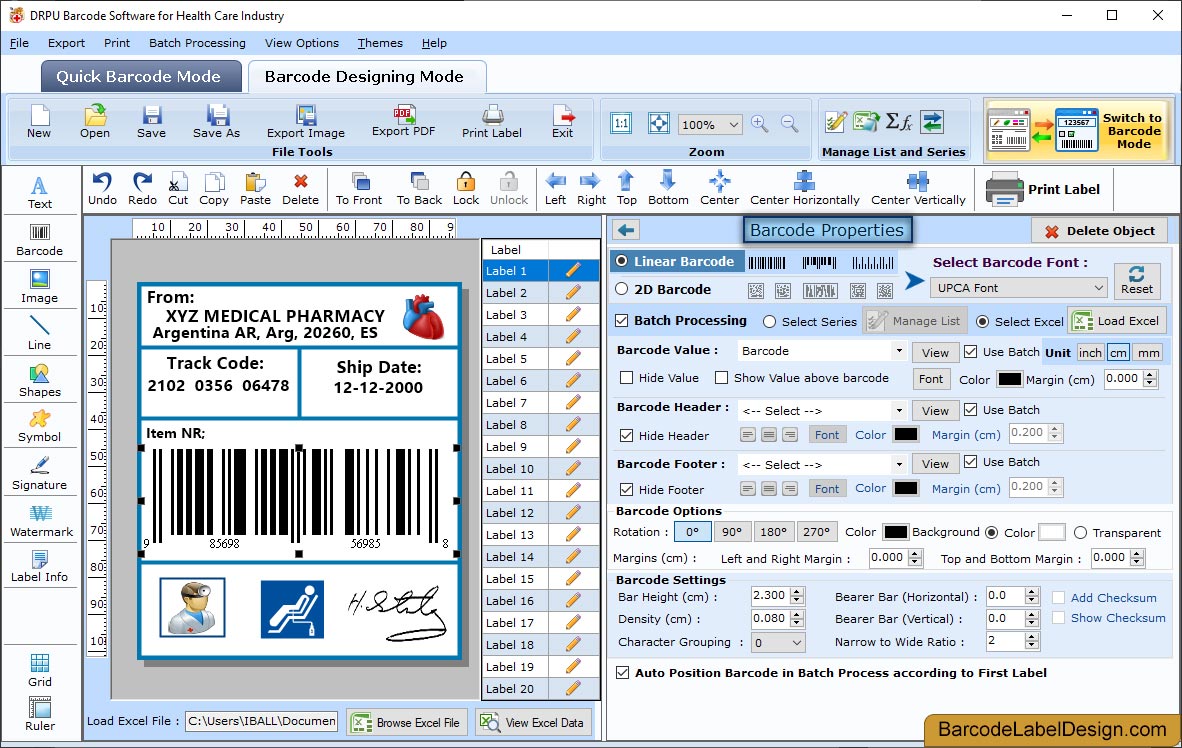 Barcode Properties