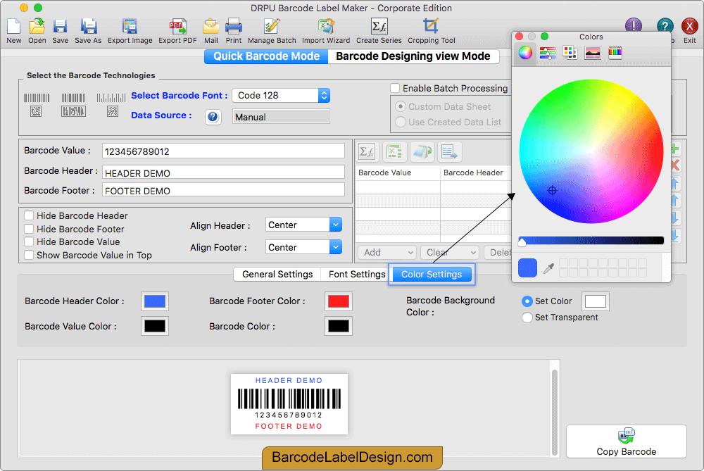 Mac Corporate Barcode Design Software