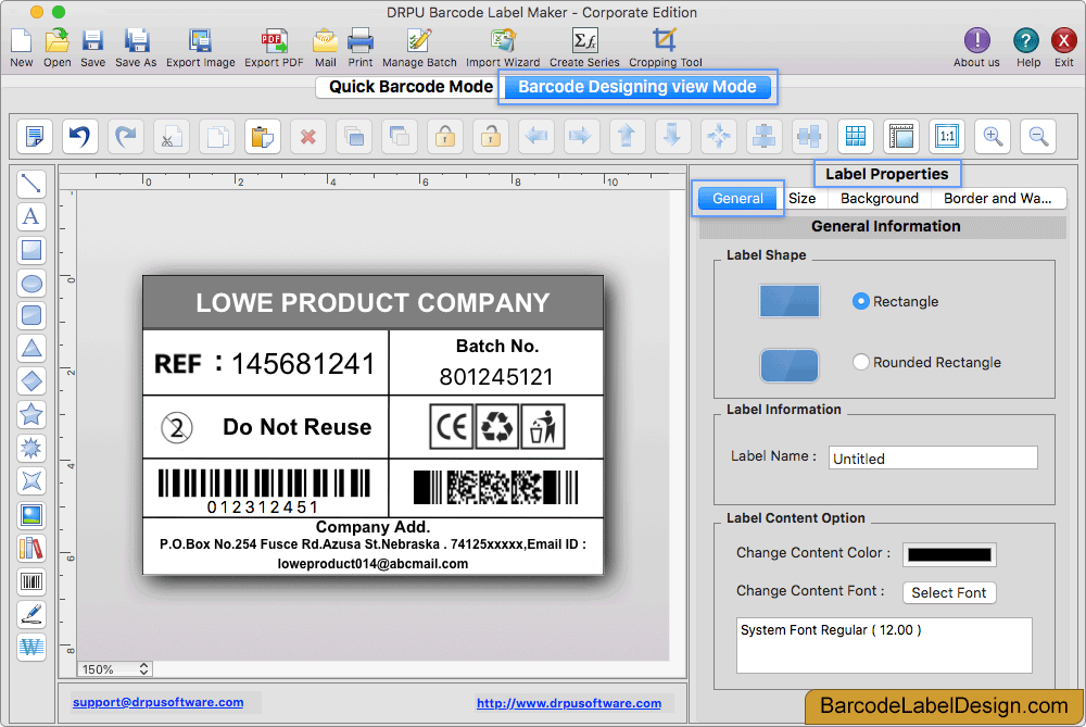 Mac Corporate Barcode Design Software