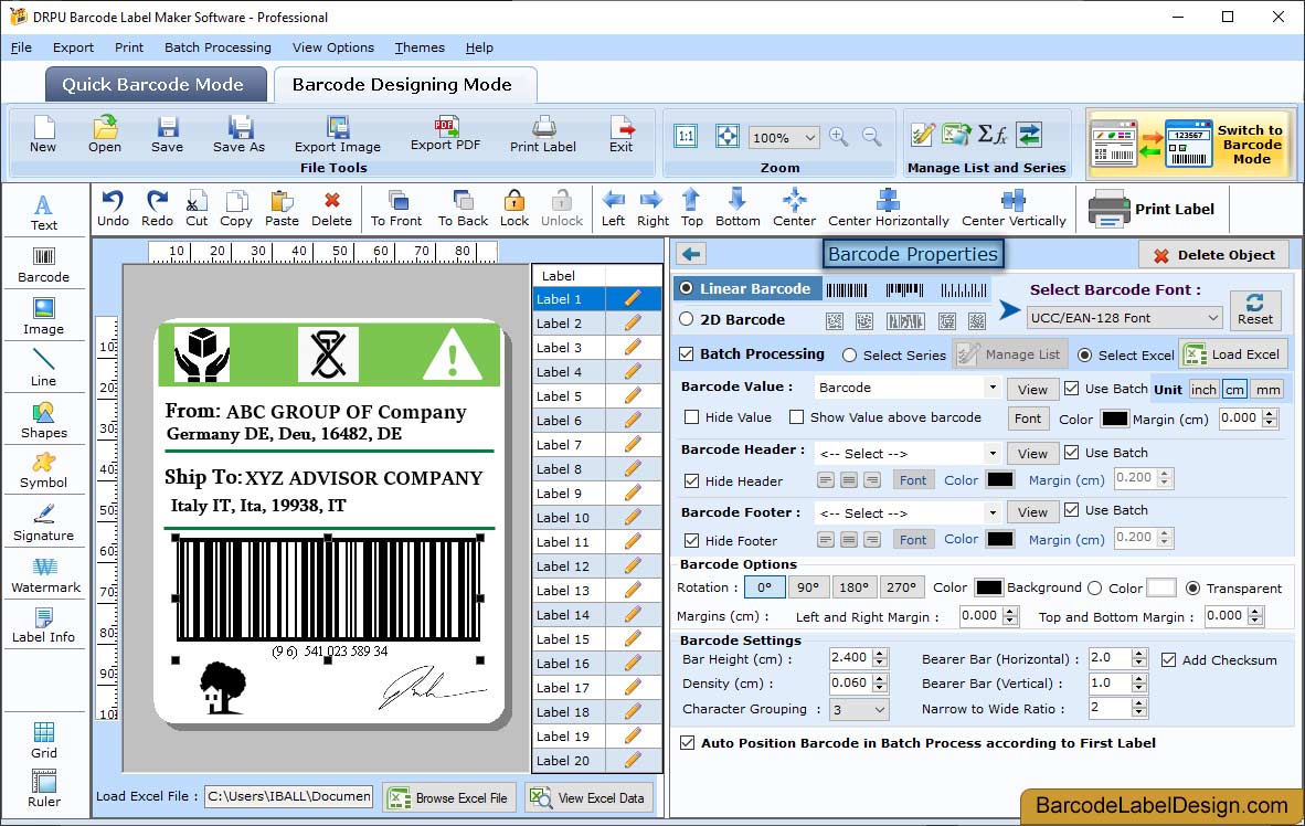 Barcode Properties