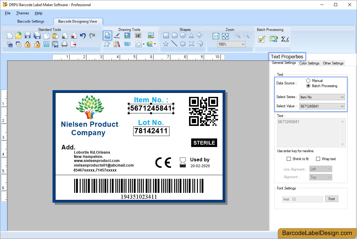 Barcode Label Design Software - Professional