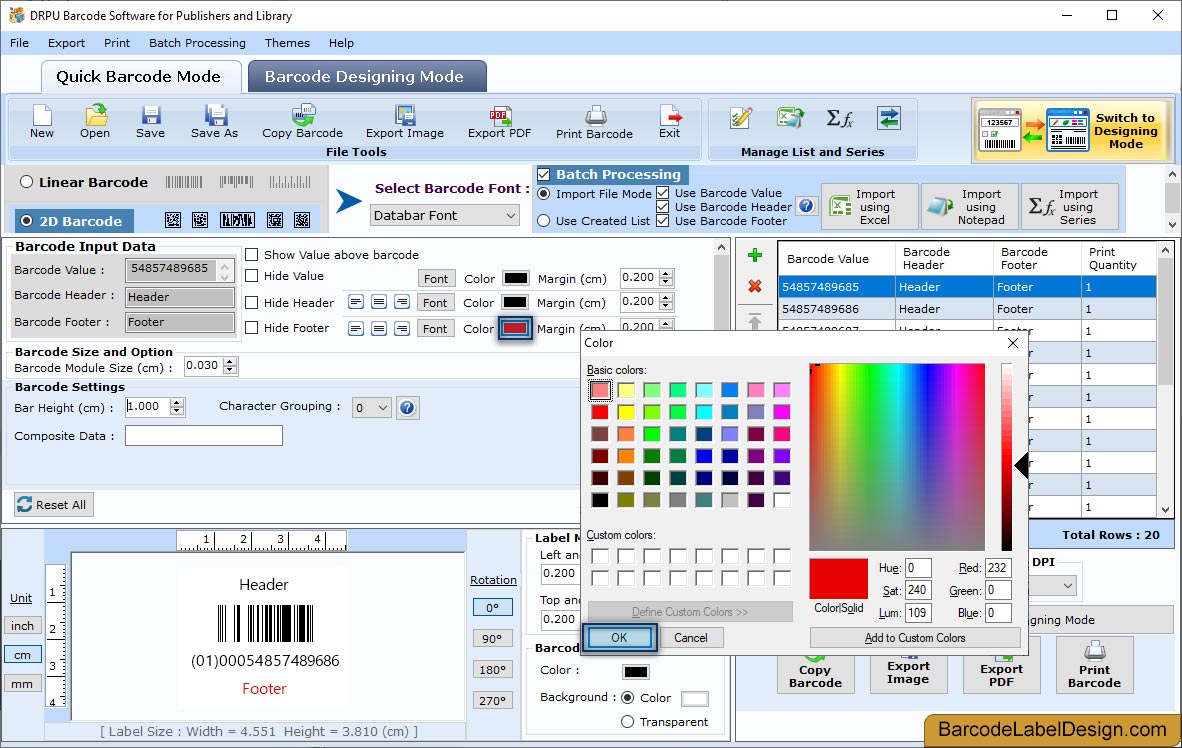 Color Settings
